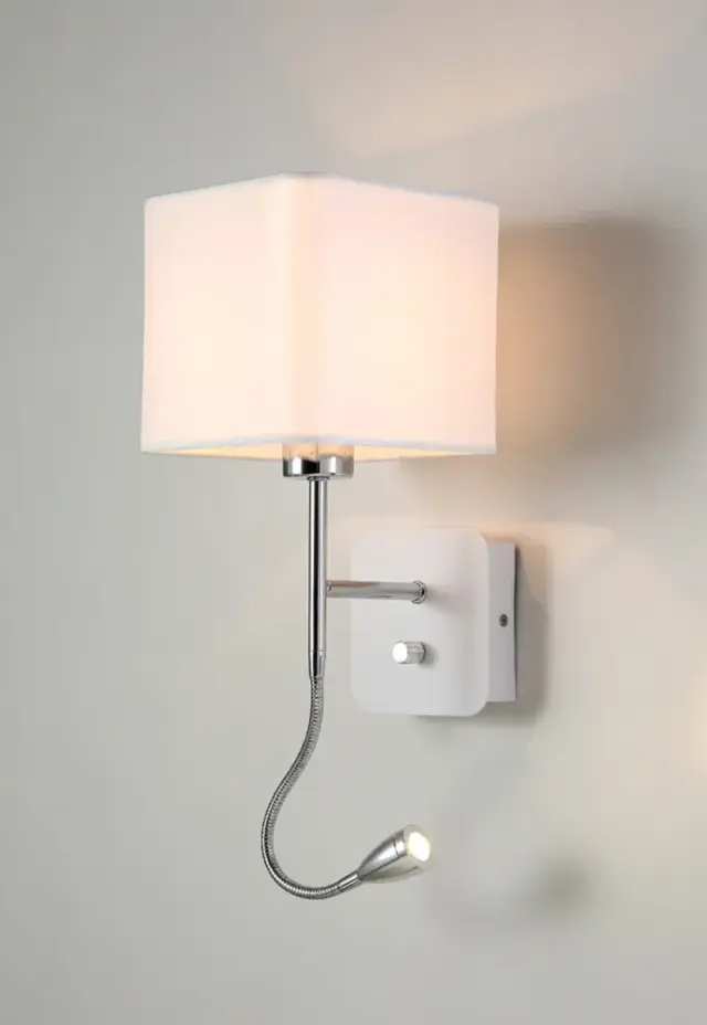 Бра Crystal Lux PACO AP2 CHROME/WHITE — белый, ракурс 2