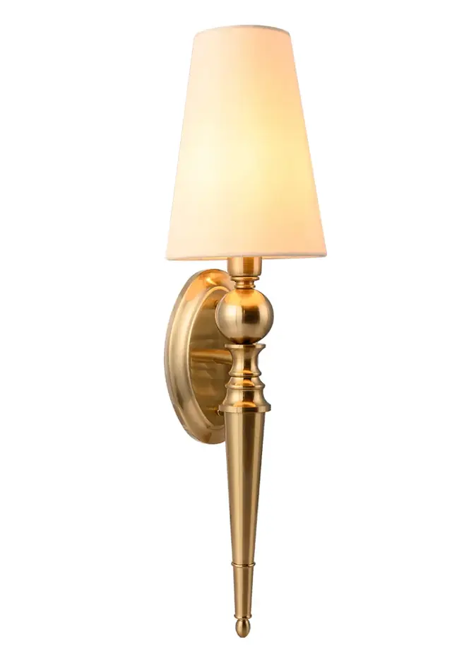 Бра Crystal Lux PER AP1 BRASS/BEIGE — золотой, ракурс 2
