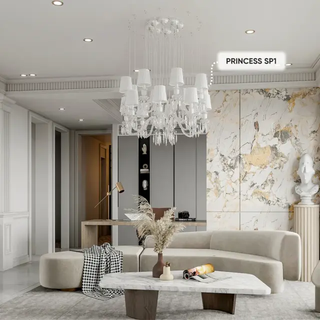 Светильник Crystal Lux PRINCESS SP1 — хром, ракурс 10