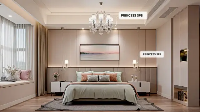 Светильник Crystal Lux PRINCESS SP1 — хром, ракурс 7