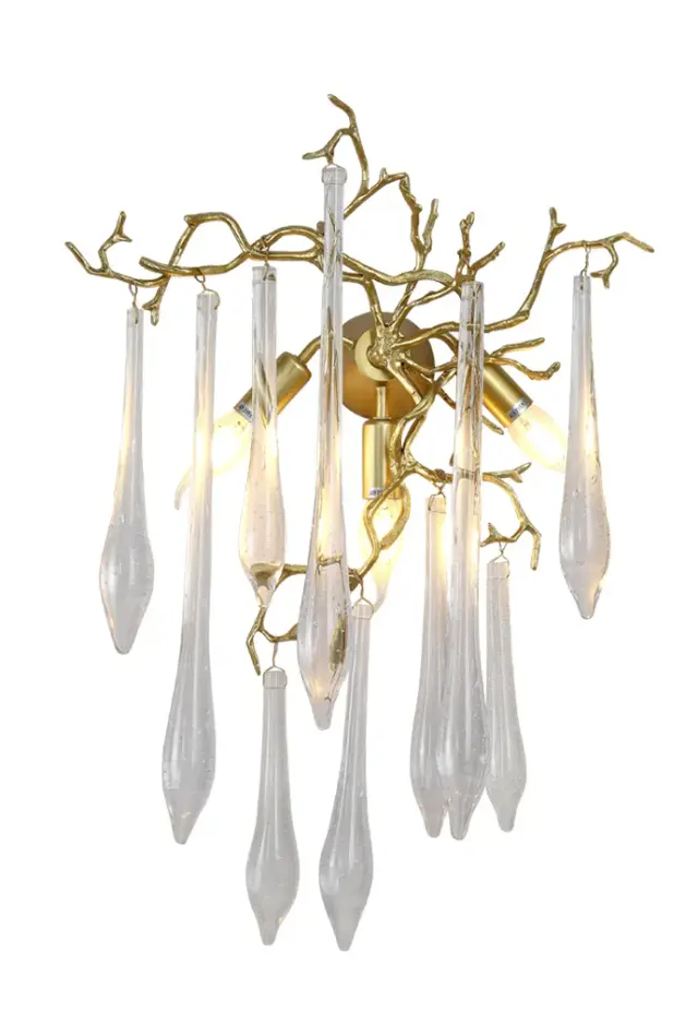 Бра Crystal Lux REINA AP3 GOLD PEARL — золотой, ракурс 3