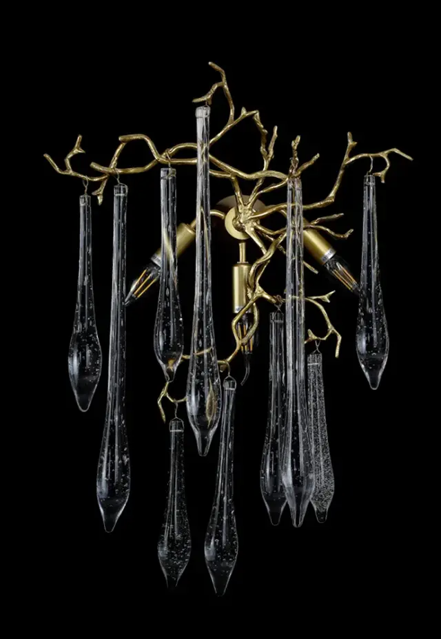 Бра Crystal Lux REINA AP3 GOLD PEARL — золотой, ракурс 4