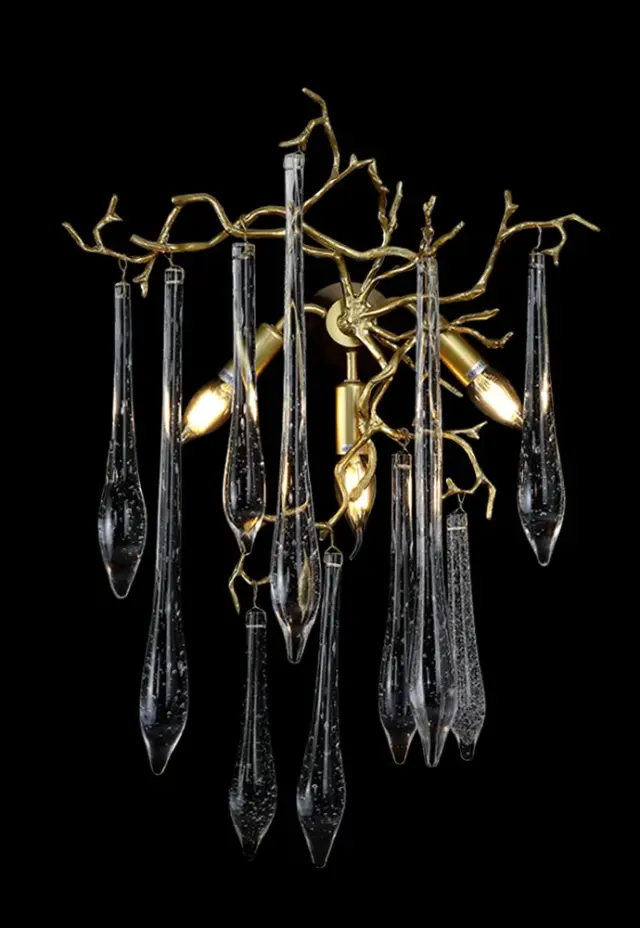Бра Crystal Lux REINA AP3 GOLD PEARL — золотой, ракурс 5