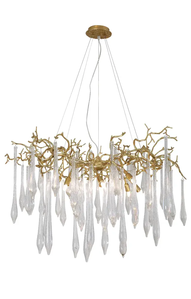Люстра Crystal Lux REINA SP8 D1000 GOLD PEARL — золотой, ракурс 5