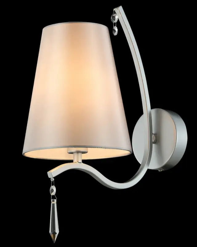 Бра Crystal Lux RENATA AP1 SILVER — серебряный, ракурс 3