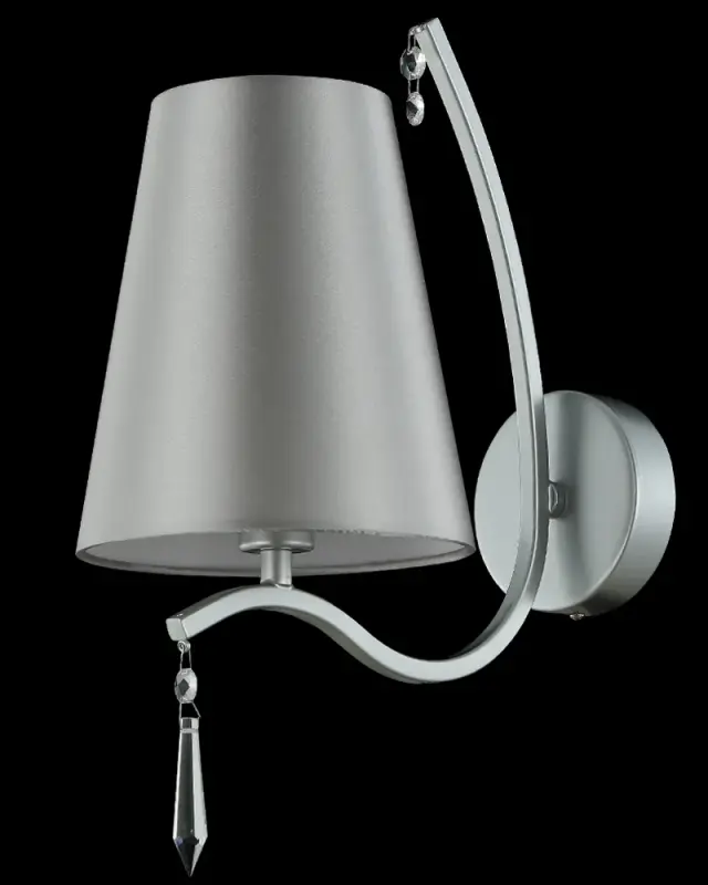 Бра Crystal Lux RENATA AP1 SILVER — серебряный, ракурс 4