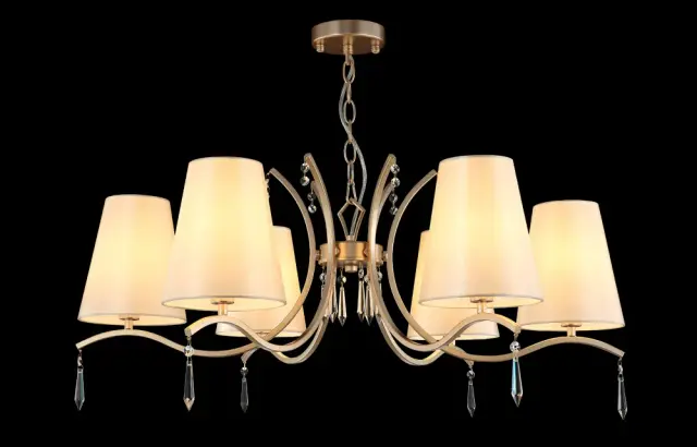 Люстра Crystal Lux RENATA SP6 GOLD — золотой, ракурс 3