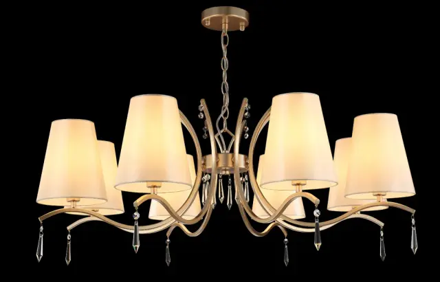 Люстра Crystal Lux RENATA SP8 GOLD — золотой, ракурс 3