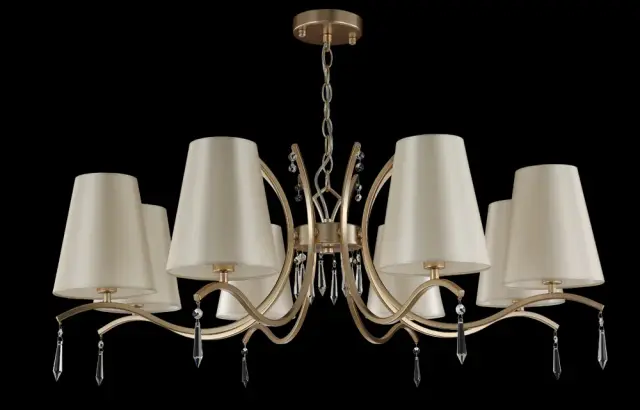 Люстра Crystal Lux RENATA SP8 GOLD — золотой, ракурс 4