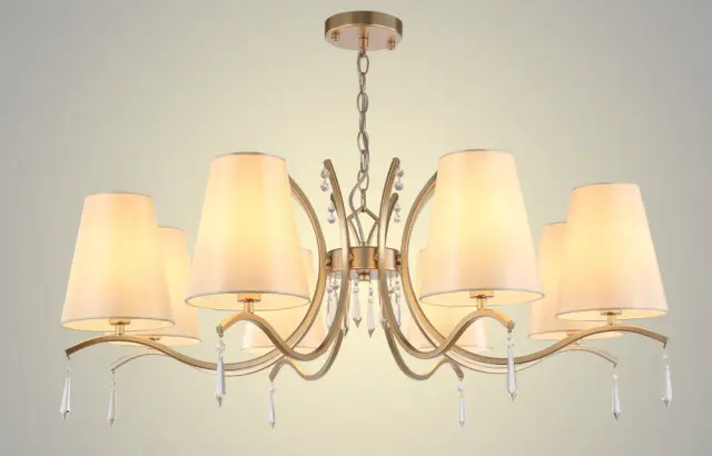 Люстра Crystal Lux RENATA SP8 GOLD — золотой, ракурс 5