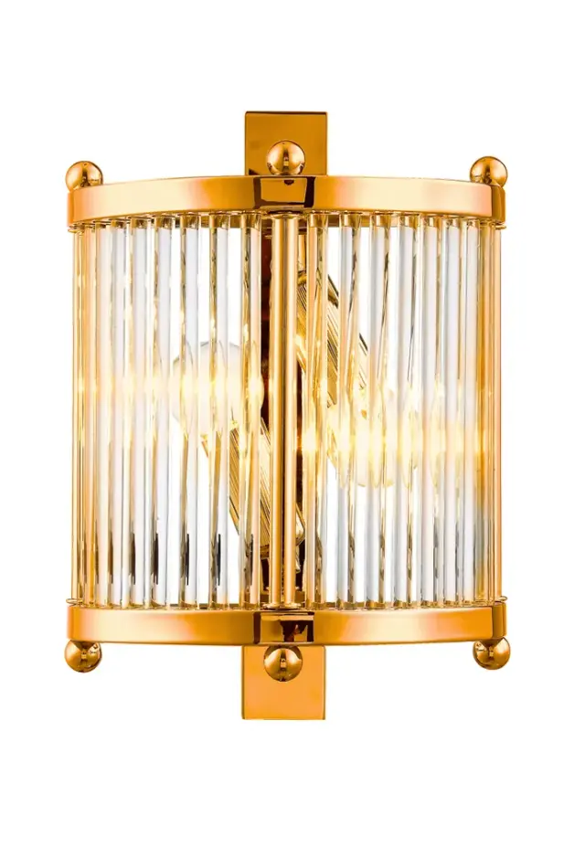 Бра Crystal Lux TADEO AP2 GOLD/TRANSPARENTE — золотой, ракурс 3