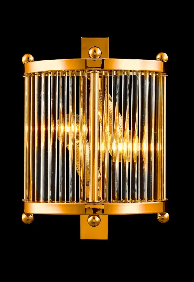 Бра Crystal Lux TADEO AP2 GOLD/TRANSPARENTE — золотой, ракурс 5