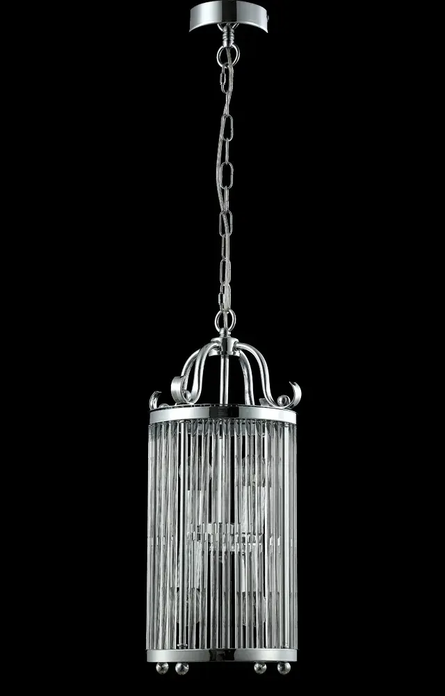 Люстра Crystal Lux TADEO SP4 D200 CHROME/TRANSPARENTE — хром, ракурс 4