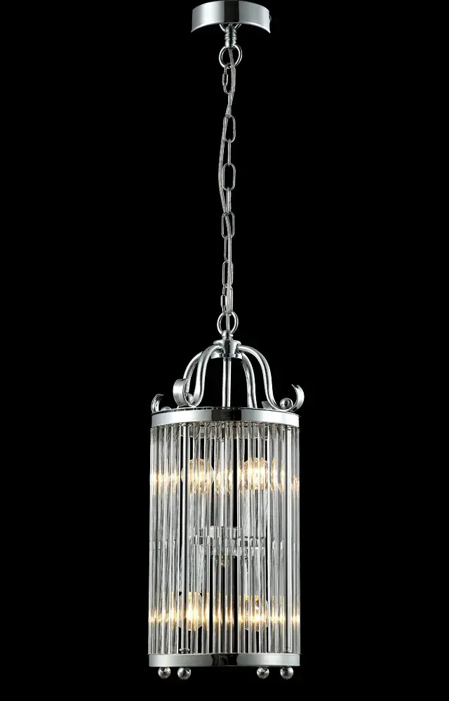 Люстра Crystal Lux TADEO SP4 D200 CHROME/TRANSPARENTE — хром, ракурс 5