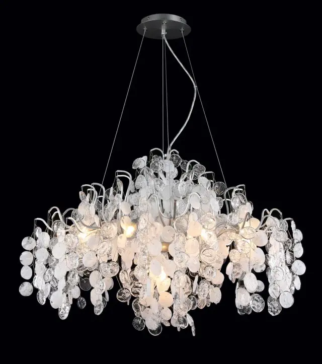Люстра Crystal Lux TENERIFE SP9 SILVER — серебряный, ракурс 2