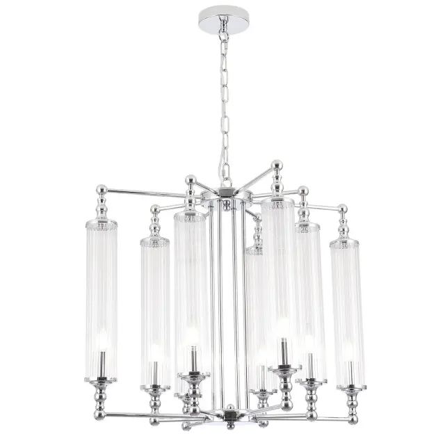 Люстра Crystal Lux TOMAS SP8 D650 CHROME — хром, ракурс 3