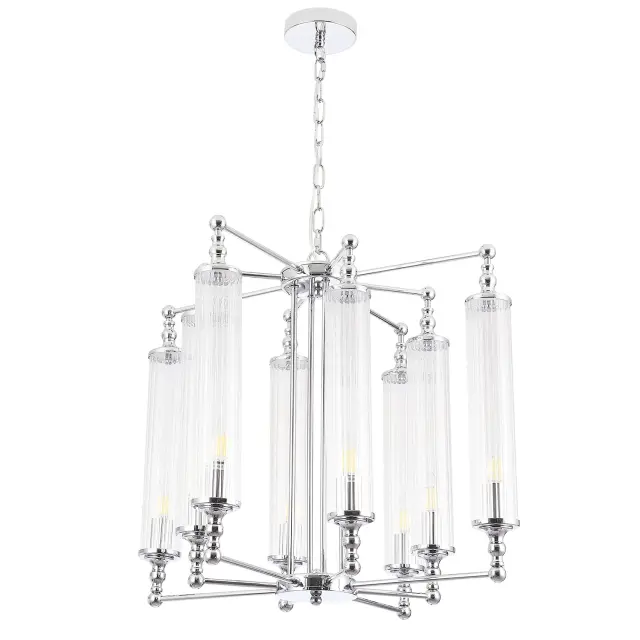 Люстра Crystal Lux TOMAS SP8 D650 CHROME — хром, ракурс 4