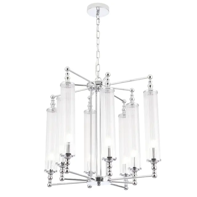 Люстра Crystal Lux TOMAS SP8 D650 CHROME — хром, ракурс 5