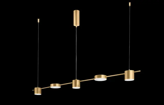 Светильник Crystal Lux TRISTAN SP5 L1200 GOLD — золотой, ракурс 3