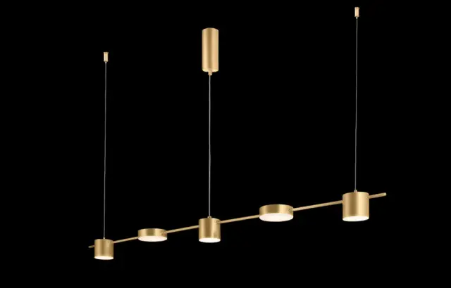 Светильник Crystal Lux TRISTAN SP5 L1200 GOLD — золотой, ракурс 4