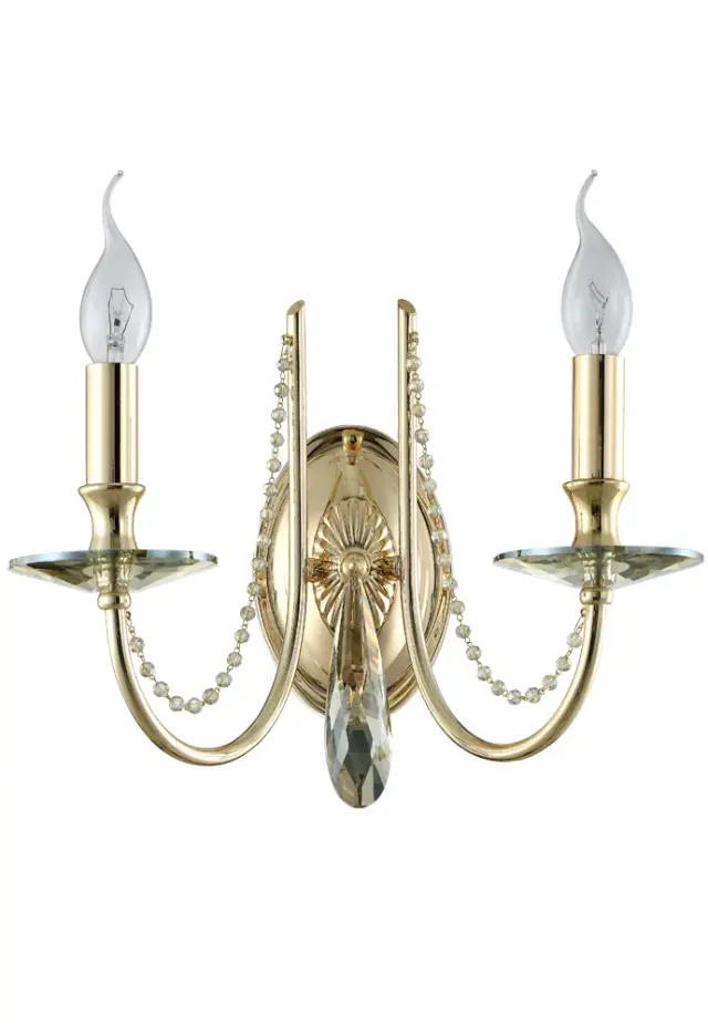 Бра Crystal Lux VICTORIA AP2 GOLD/AMBER — золотой