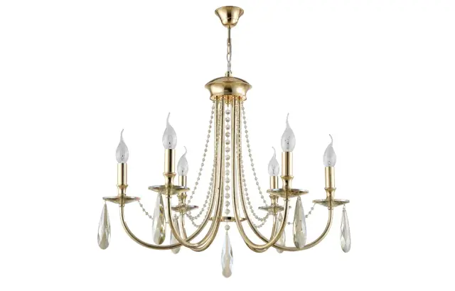 Люстра Crystal Lux VICTORIA SP6 GOLD/AMBER — золотой