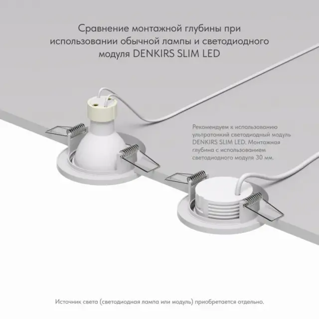 Точечный светильник Denkirs DK2030-WH VOENS | ВОЕНС — белый, ракурс 4