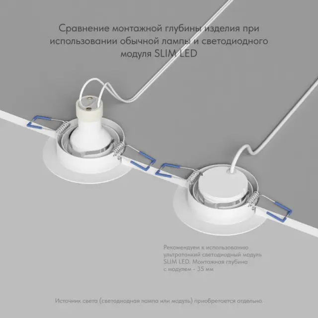 Точечный светильник Denkirs DK2037-WH ROTO MINI | РОТО МИНИ — белый, ракурс 2