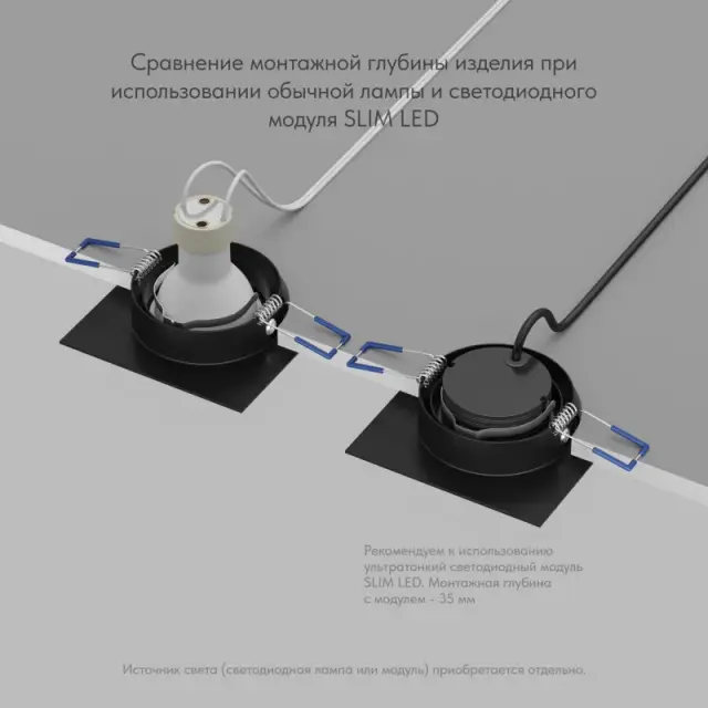 Точечный светильник Denkirs DK2038-BK ROTO MINI | РОТО МИНИ — черный, ракурс 2
