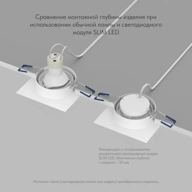 Точечный светильник Denkirs DK2038-WH ROTO MINI | РОТО МИНИ — белый, ракурс 2