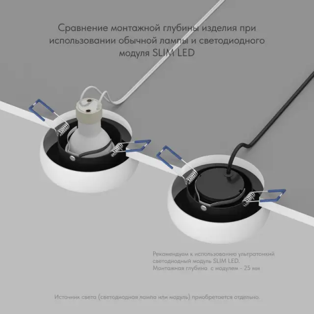 Точечный светильник Denkirs DK2045-WB BORRE | БОРРЕ — белый, ракурс 5