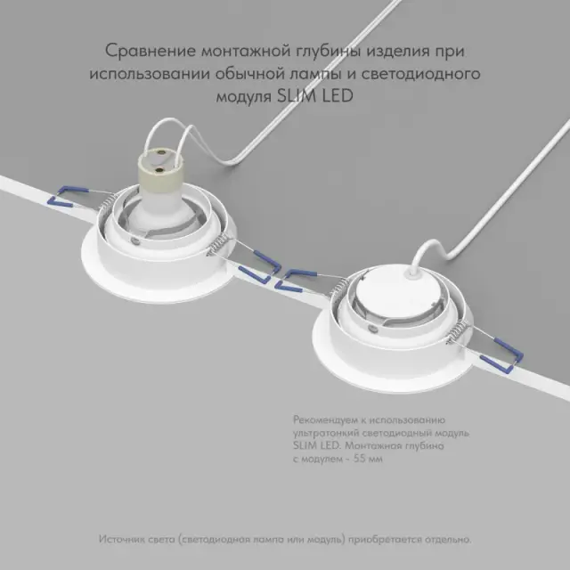 Точечный светильник Denkirs DK2060-WH HALO | ХЕЙЛО — белый, ракурс 5