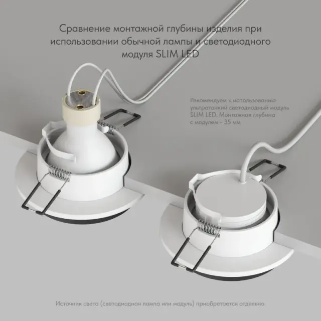 Точечный светильник Denkirs DK2401-BK LEMVIK | ЛЭМВИК — белый, ракурс 5