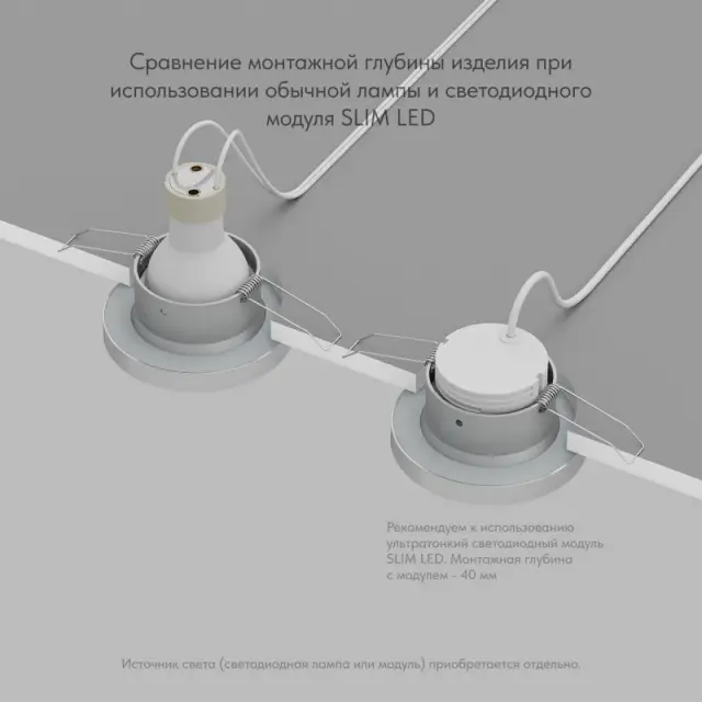 Точечный светильник Denkirs DK3012-AL ENKEL | ЭНКЕЛ — алюминий, ракурс 4