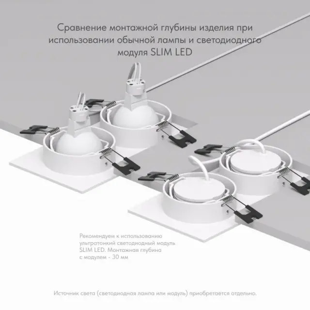Точечный светильник Denkirs DK3022-WH BILLUM | БИЛЛУМ — белый, ракурс 4