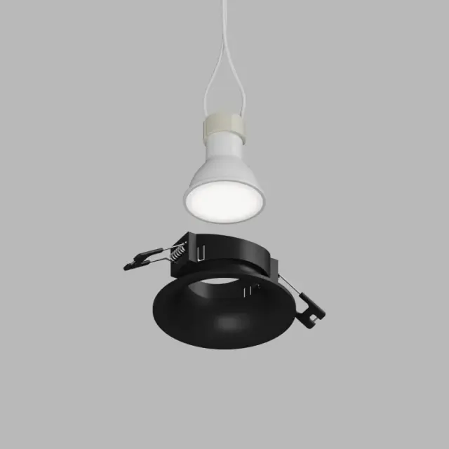 Точечный светильник Denkirs DK3024-BK KIBEK | КИБЭК — черный, ракурс 3