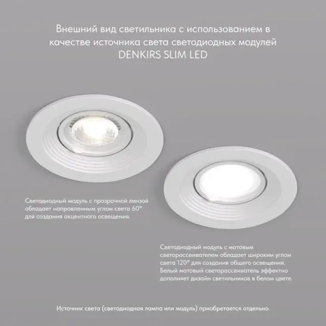 Точечный светильник Denkirs DK3029-WH TISTED | ТИСТЕД — белый, ракурс 4