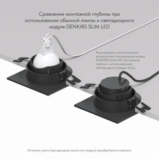 Точечный светильник Denkirs DK3071-BK RODVIG | РОДВИГ — черный, ракурс 5