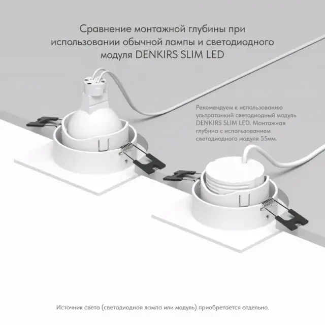 Точечный светильник Denkirs DK3071-WH RODVIG | РОДВИГ — белый, ракурс 5
