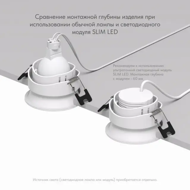 Точечный светильник Denkirs DK3103-WH DEEP | ДИП — белый, ракурс 3