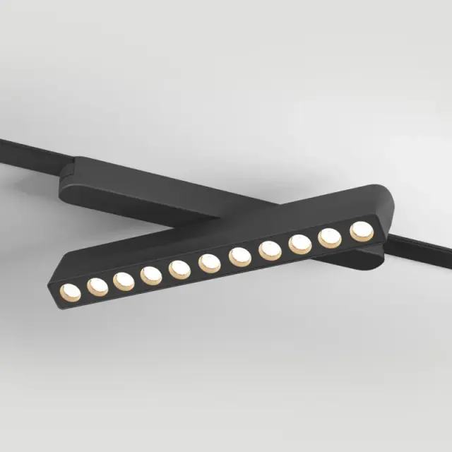 Трековый светильник Denkirs DK5308-BK AIR GRILL | ЭЙР ГРИЛЬ — черный, ракурс 3
