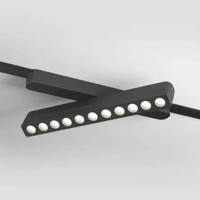 Трековый светильник Denkirs DK5338-BK AIR GRILL | ЭЙР ГРИЛЬ — черный, ракурс 3