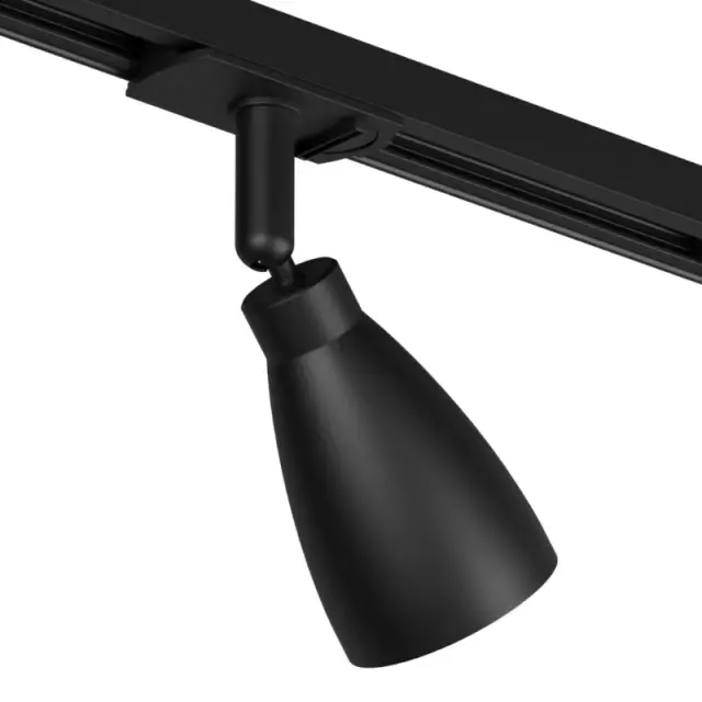 Трековый светильник Denkirs DK6050-BK BELL | БЕЛЛ — черный, ракурс 3