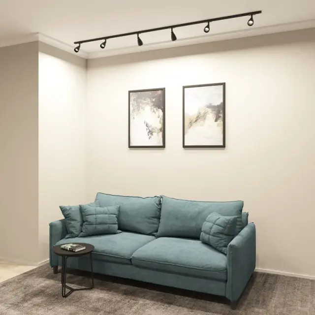 Трековый светильник Denkirs DK6050-BK BELL | БЕЛЛ — черный, ракурс 4