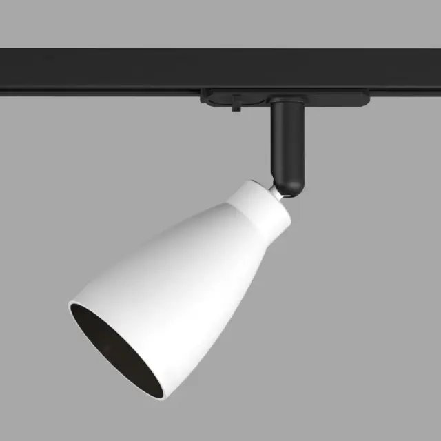 Трековый светильник Denkirs DK6050-BW+BK BELL | БЕЛЛ — черный, ракурс 2
