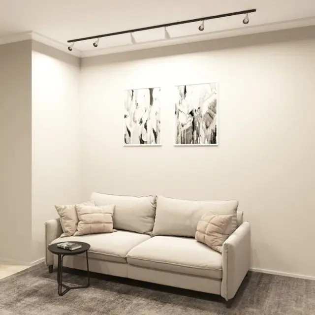 Трековый светильник Denkirs DK6050-BW+BK BELL | БЕЛЛ — черный, ракурс 4