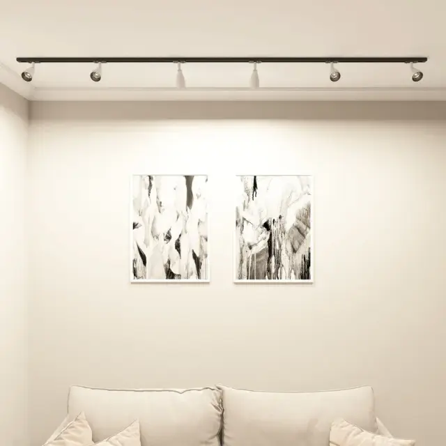 Трековый светильник Denkirs DK6050-BW+BK BELL | БЕЛЛ — черный, ракурс 5