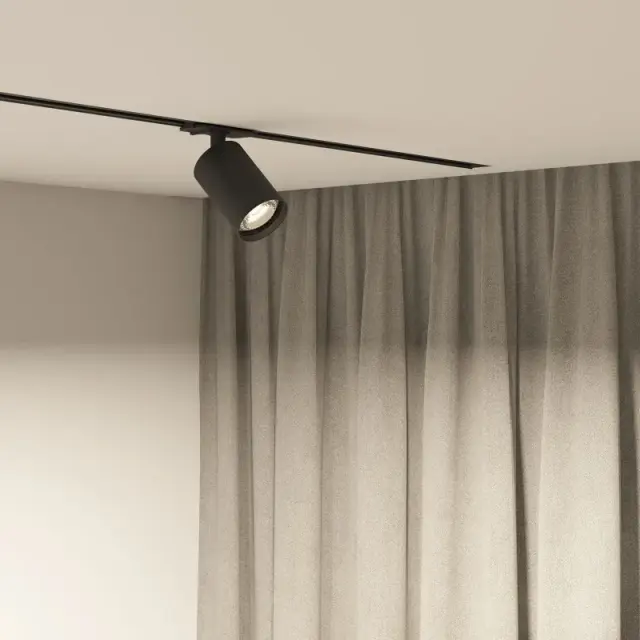 Трековый светильник Denkirs DK6201-BK SOLID TUBE | СОЛИД ТЬЮБ — черный, ракурс 6