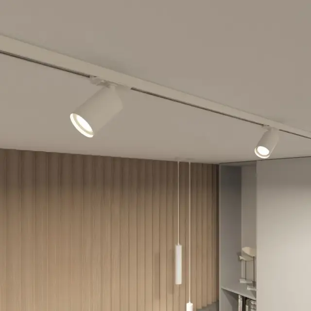 Трековый светильник Denkirs DK6201-WH SOLID TUBE | СОЛИД ТЬЮБ — белый, ракурс 6
