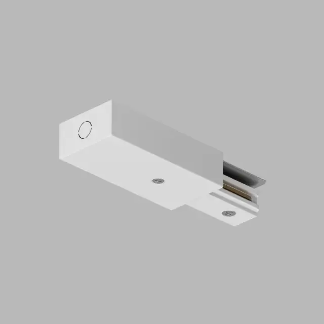 Подвод питания для однофазного шинопровода Denkirs TR1100-WH DK TRACK WHITE (SOLID BASE) | DK ТРЕК БЕЛЫЙ (СОЛИД БЕЙС)